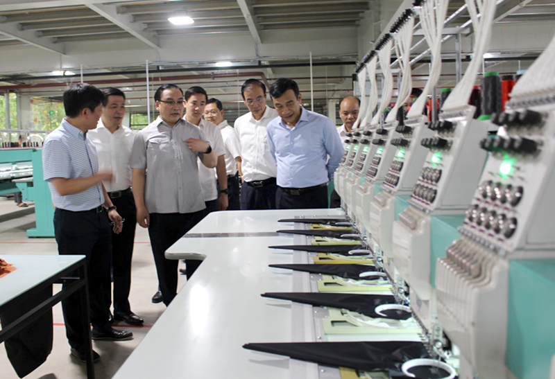Đoàn công tác thành phố Hà Nội thăm Công ty CP sản xuất hàng thể thao MXP - Ảnh 4
