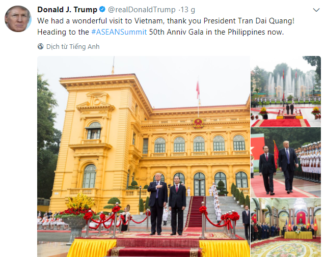 Tổng thống Trump cảm ơn về "ngày tuyệt vời" ở Việt Nam - Ảnh 3