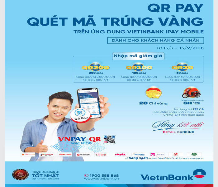 Cùng VietinBank iPay Mobile “QRPay, quét mã trúng vàng” - Ảnh 1