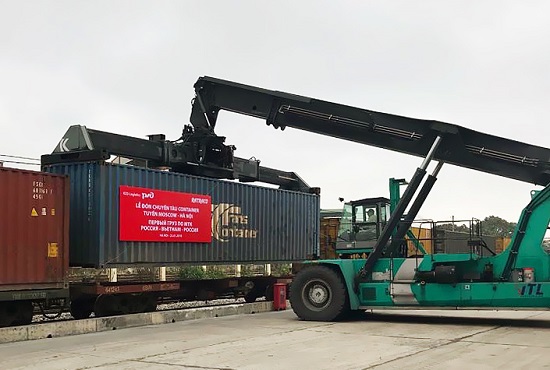 Đón chuyến tàu vận tải container đầu tiên tuyến đường sắt Moscow - Hà Nội - Moscow - Ảnh 1