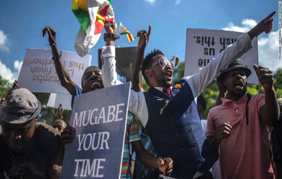 Hình ảnh người dân Zimbabwe vui mừng sau khi Tổng thống Mugabe từ chức - Ảnh 3
