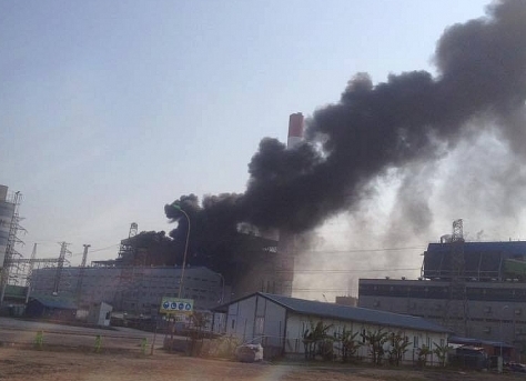 Cháy dữ dội tại nhà máy Nhiệt điện Thái Bình 2 - Ảnh 1