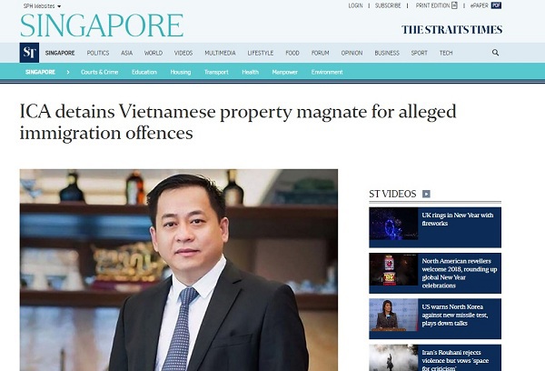 Singapore xác nhận tạm giữ ông Phan Van Anh Vu - Ảnh 1