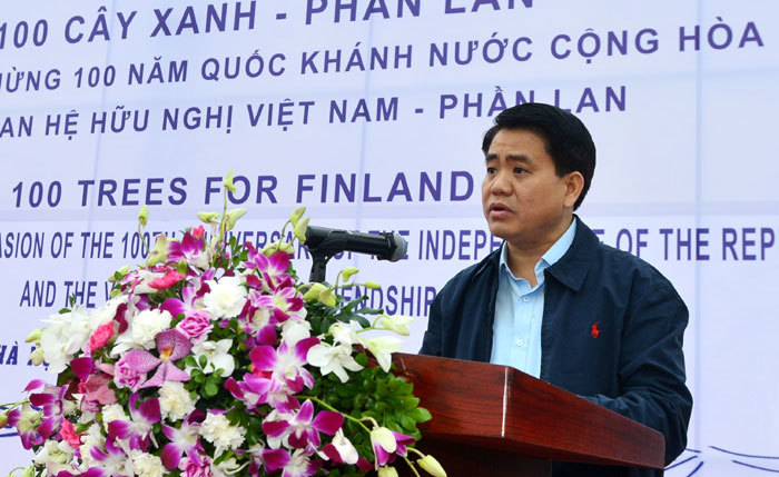 Hà Nội: Trồng 100 cây chào mừng 100 năm Quốc khánh nước Cộng hòa Phần Lan - Ảnh 1