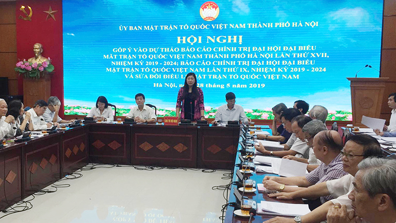 Góp ý dự thảo Báo cáo chính trị Đại hội MTTQ Việt Nam TP Hà Nội - Ảnh 1