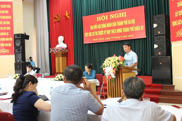 Cử tri quận Thanh Xuân kiến nghị các vấn đề dân sinh - Ảnh 1