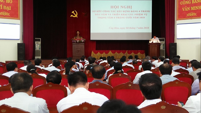 Huyện Ứng Hòa kết nạp 105 đảng viên mới - Ảnh 1