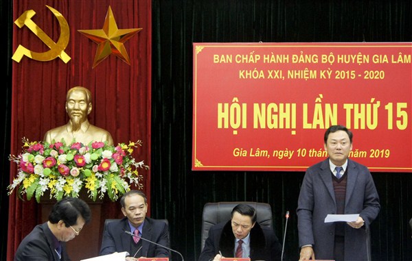 Hội nghị lần thứ 15 BCH Đảng bộ huyện Gia Lâm - Ảnh 2