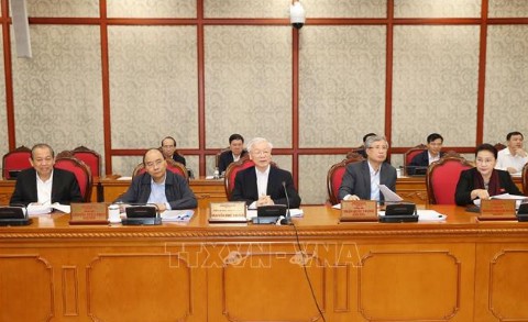Tổng Bí thư, Chủ tịch nước Nguyễn Phú Trọng chủ trì họp Bộ Chính trị - Ảnh 1