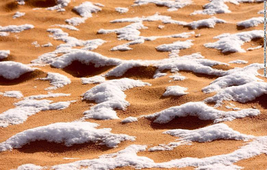 Chùm ảnh tuyết phủ trắng sa mạc nóng nhất thế giới - Ảnh 5