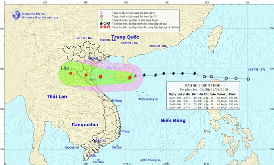 Tối nay bão Sơn Tinh giật cấp 10 đổ bộ vào các tỉnh Bắc Trung Bộ - Ảnh 1