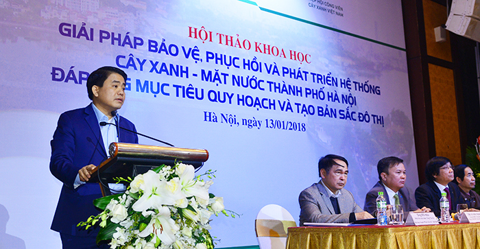 Chủ tịch Nguyễn Đức Chung:  Tỷ lệ bình quân cây xanh tại Hà Nội đang tăng dần - Ảnh 1