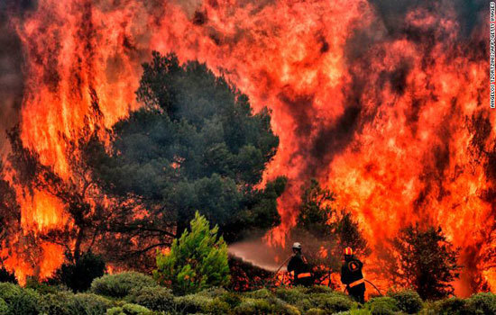 Cận cảnh thảm họa cháy rừng xóa sổ nhiều ngôi làng gần thủ đô Hy Lạp - Ảnh 5