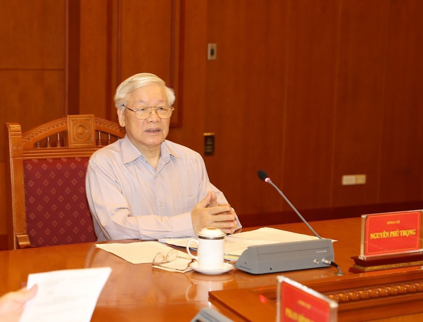 [Ảnh] Tổng Bí thư Nguyễn Phú Trọng chủ trì cuộc họp phòng, chống tham nhũng - Ảnh 1