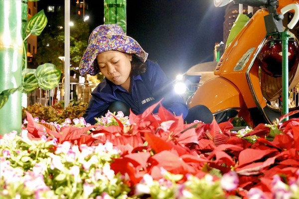 TP Hồ Chí Minh: Đường hoa Nguyễn Huệ đẹp lung linh trước giờ khai mạc - Ảnh 10
