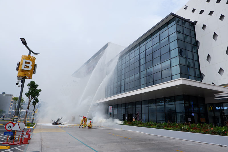 Cháy giả định ở Trung tâm thương mại AEON MALL Hà Đông, 2000 người thoát nạn - Ảnh 2