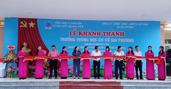 PVFCCo khánh thành trường THCS Gia Phương - Ảnh 1