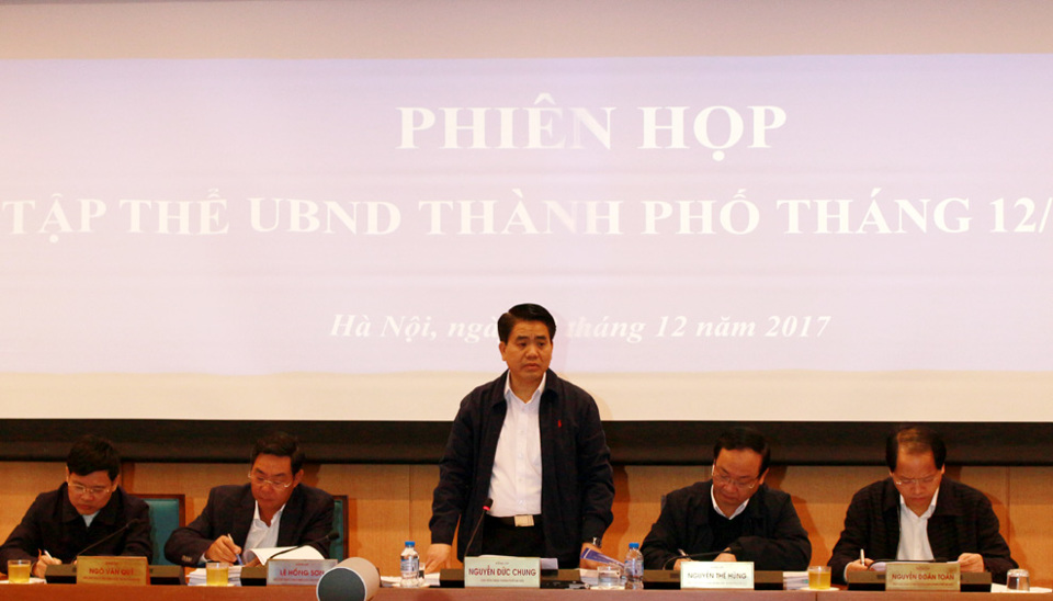 Họp tập thể UBND TP tháng 12/2017: Xem xét, quyết định 9 nội dung quan trọng - Ảnh 1