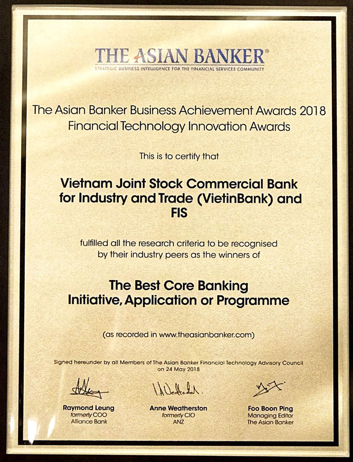 VietinBank nhận “cú đúp” giải thưởng uy tín từ The Asian Banker - Ảnh 2
