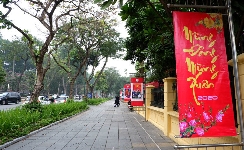Hà Nội: Trang hoàng cờ hoa rực rỡ mừng Đảng, chào Xuân mới - Ảnh 3