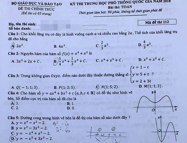 Môn Toán thi THPT quốc gia 2018: Đề dài nhưng phân loại được học sinh - Ảnh 1