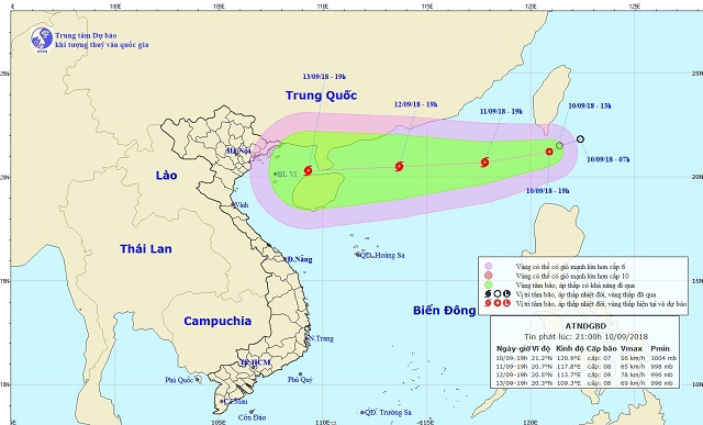 Clip mô phỏng đường đi siêu bão Mangkhut, sức mạnh tương đương bão Jebi tàn phá Nhật Bản - Ảnh 1