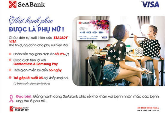 SeABank ra mắt thẻ SeALady Cashback Visa - Ảnh 1