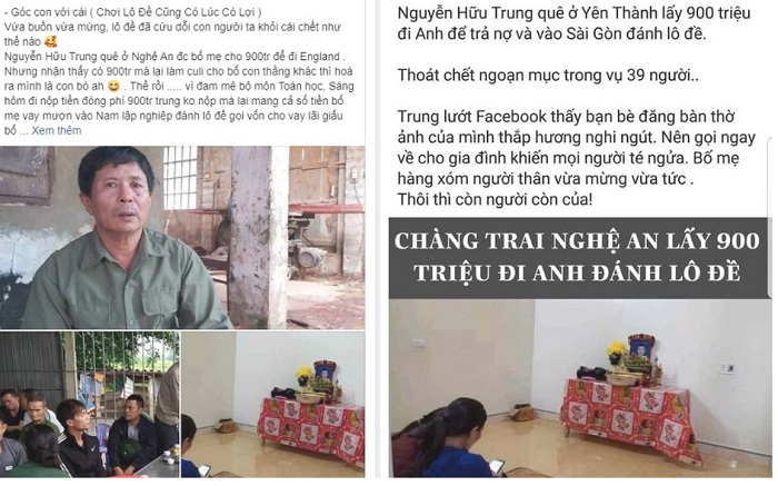 Thoát chết do cầm 900 triệu tiền lo sang Anh để đánh lô đề là tin đồn thất thiệt - Ảnh 1