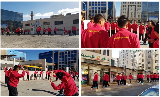 Tuyển Việt Nam thích nghi với khí hậu Jordan, sẵn sàng cho trận đấu quyết định ngôi đầu bảng - Ảnh 1