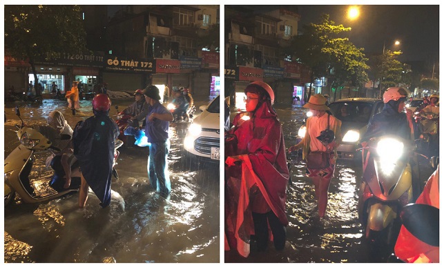 Hà Nội: Nhiều tuyến đường ngập sâu trong trận mưa lớn đầu mùa - Ảnh 14