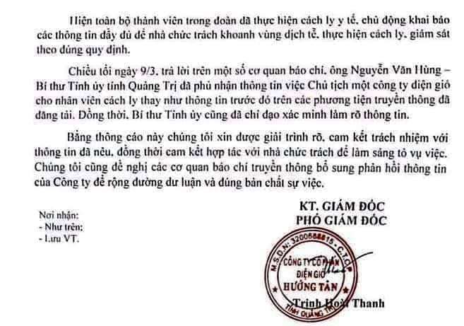 Công ty điện gió khẳng định không có chuyện ''đánh tráo'' nhân viên đi cách ly thay - Ảnh 1