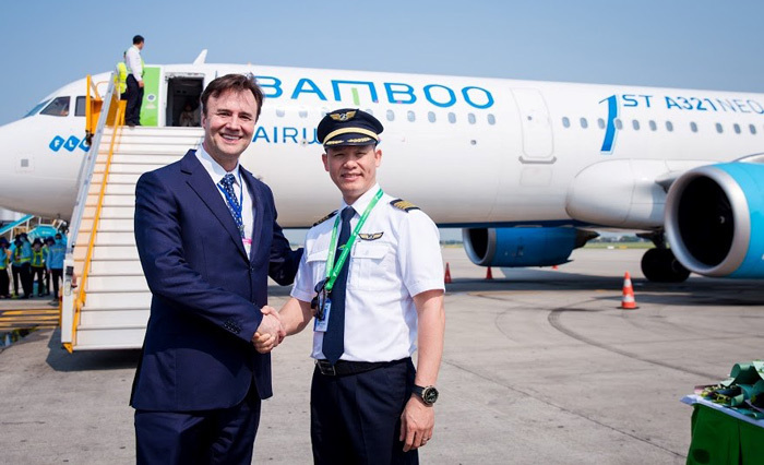 Bamboo Airways đón chuyến bay quốc tế đầu tiên từ Hàn Quốc - Ảnh 1