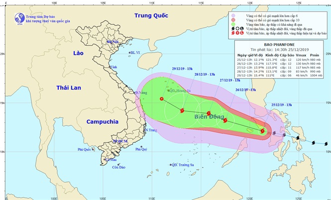 Bắc Bộ mưa rét từ chiều mai, bão Phanfone vào Biển Đông sau khi càn quét Philippines - Ảnh 1