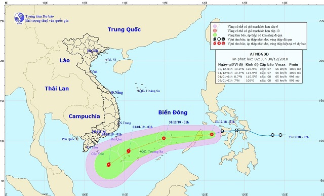 Chuyên gia khí tượng nhận định về đường đi và ảnh hưởng của cơn bão cuối năm 2018 - Ảnh 1