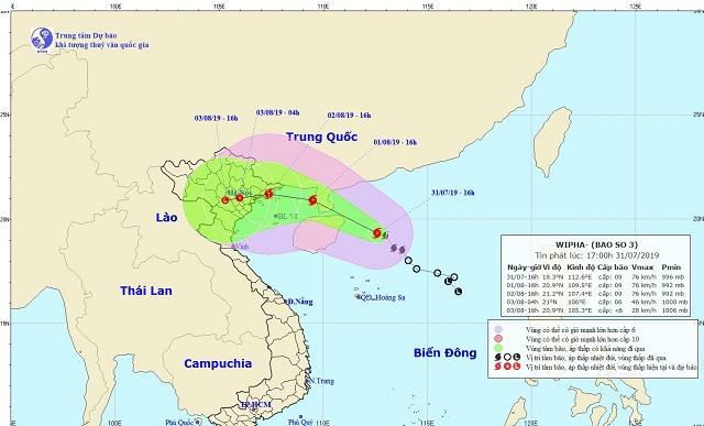 Chuyên gia khí tượng nêu 3 kịch bản bão Wipha đổ bộ vào đất liền - Ảnh 1