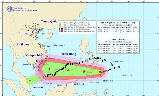 Miền Bắc ấm dần, bão Tembin di chuyển nhanh và tăng cấp gần Biển Đông - Ảnh 1