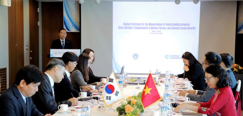 BHXH Việt Nam ký kết hợp tác với Cơ quan Phúc lợi và đền bù cho người lao động Hàn Quốc - Ảnh 3