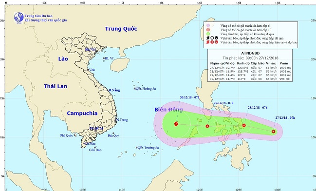 Cơn bão cuối cùng năm 2018 đang hình thành, các tỉnh Trung Bộ dự kiến mưa rất to - Ảnh 1