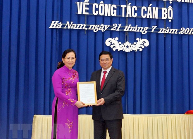 Bà Lê Thị Thủy được điều động giữ chức Bí thư Tỉnh ủy Hà Nam - Ảnh 1