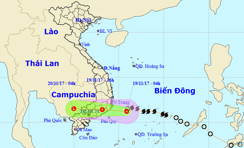 Bão số 14 suy yếu thành áp thấp, đi vào đất liền Khánh Hòa - Ninh Thuận - Ảnh 1