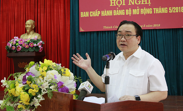 Bí thư Thành ủy Hoàng Trung Hải dự Hội nghị Ban chấp hành Đảng bộ phường Thành Công - Ảnh 1