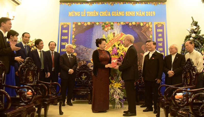 Chủ tịch Quốc hội Nguyễn Thị Kim Ngân chúc mừng Ủy ban Đoàn kết Công giáo Việt Nam - Ảnh 1