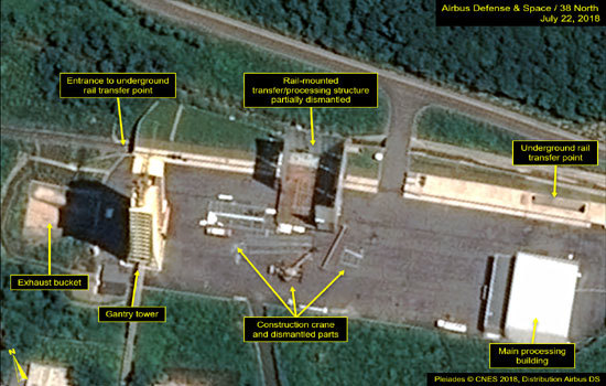 Triều Tiên tháo dỡ công trình quan trọng tại bãi thử tên lửa Sohae - Ảnh 1