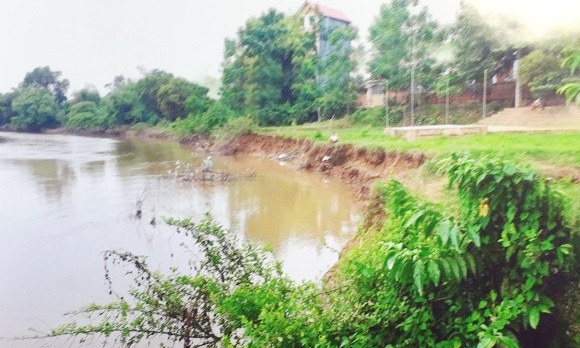 Xử lý cấp bách sạt lở sông Cà Lồ, huyện Sóc Sơn - Ảnh 1