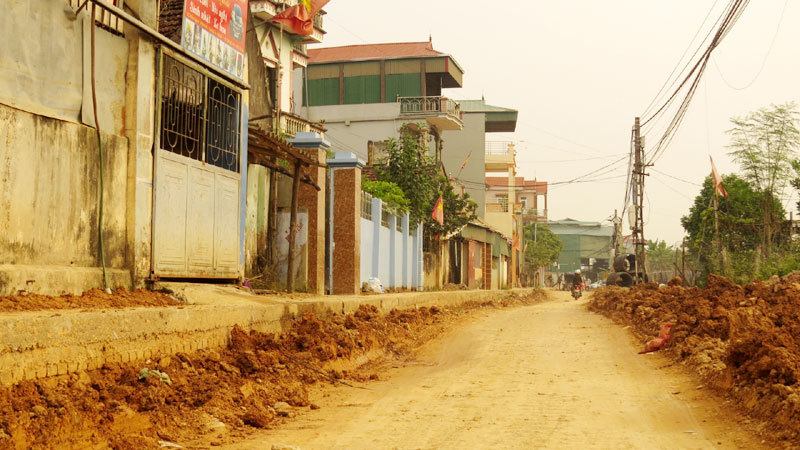 Xây dựng đường giao thông xã Khánh Hà, huyện Thường Tín: Chất lượng thi công có vấn đề - Ảnh 1