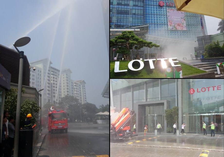 Hà Nội: Cuộc giải cứu 4 người bị thương, mắc kẹt trong đám “cháy” ở toà nhà Lotte - Ảnh 1