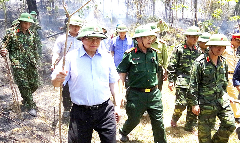 Ông Phạm Minh Chính trực tiếp chỉ đạo chống cháy rừng ở Hà Tĩnh - Ảnh 1