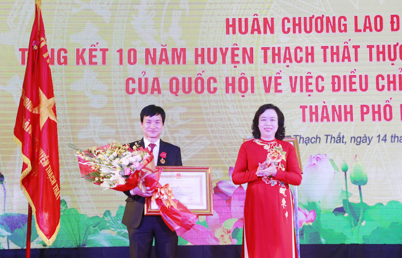 Huyện Thạch Thất đón nhận Huân chương Lao động hạng Nhì - Ảnh 3