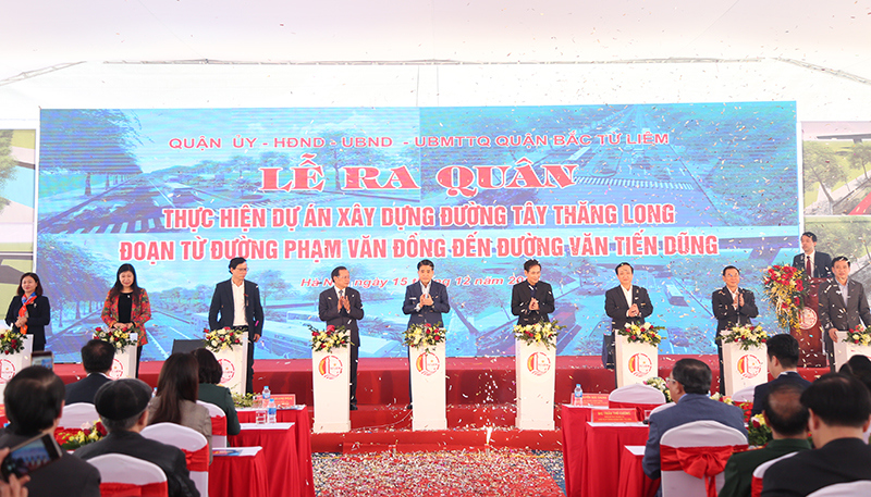 Hà Nội: Ra quân thực hiện dự án xây dựng đường Tây Thăng Long - Ảnh 1