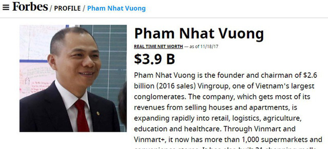 Tỷ phú Việt, những khối tiền tỷ USD Forbes không ngờ tới - Ảnh 1